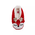 Women Christmas Indoor Plush Ballerina Slippers